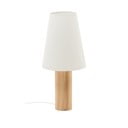 Bijela/u prirodnoj boji stojeća svjetiljka s tekstilnim sjenilom (visina 110 cm) Marga – Kave Home