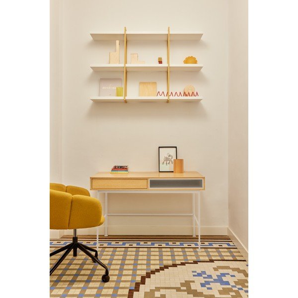 Radni stol s pločom stola u dekoru hrasta 60x120 cm Yoko – Teulat-image-1