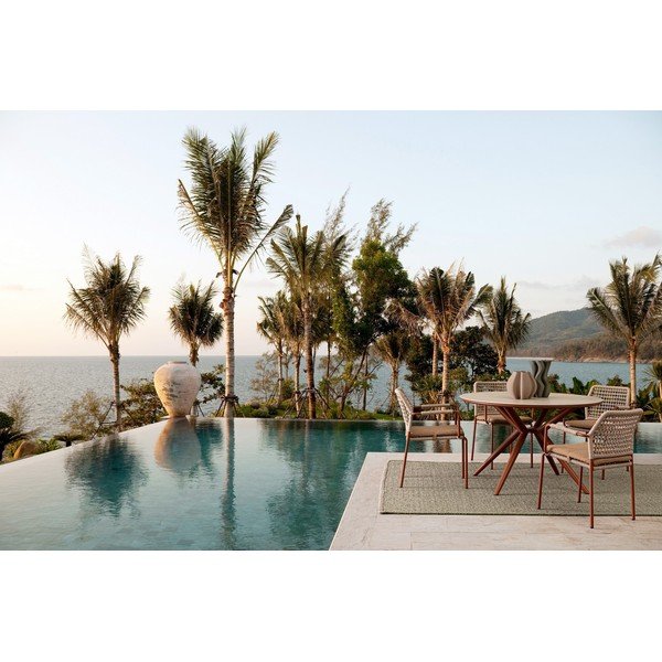 Okrugao vrtni stol s kamenom pločom stola ø 120 cm Cabas – Bizzotto-image-1