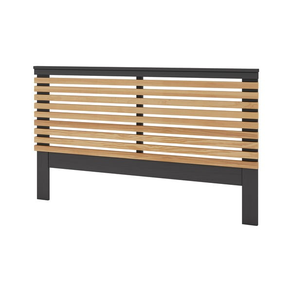 Crno/u prirodnoj boji uzglavlje od masivnog bora 163x100 cm Lavis – Marckeric-image-3