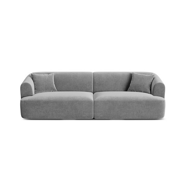 Svijetlo siva baršunasti sofa 255 cm Campi – Cosmopolitan Design