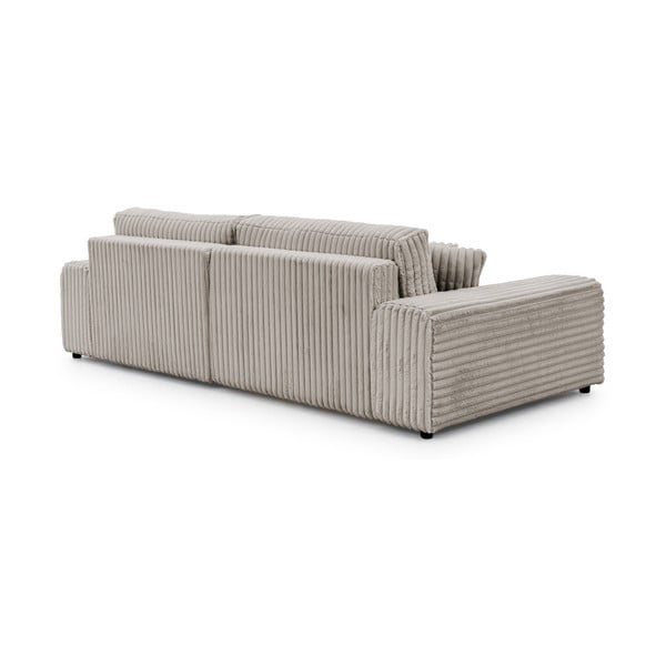 Svijetlo siva sklopiva/s prostorom za odlaganje kutna garnitura od samta (s desnim kutom) Sarina – Ropez-image-3