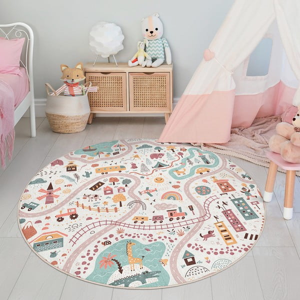 Periv dječji tepih za igru ø100 cm Furry World – Mila Home-image-3