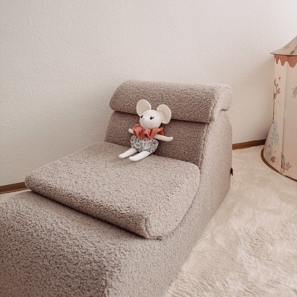 Bež dječja fotelja od samta Wave – Meowbaby-image-1
