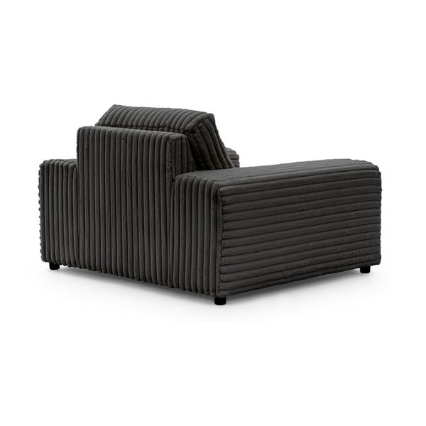 Tamno siva fotelja od samta Justin – Ropez-image-3