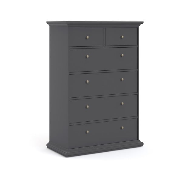 Siva visoka komoda 96x140 cm Paris – Tvilum-image-2