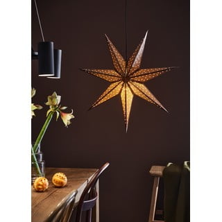 Smeđi božićni viseći svjetleći ukras Markslöjd Glitter, dužine 75 cm