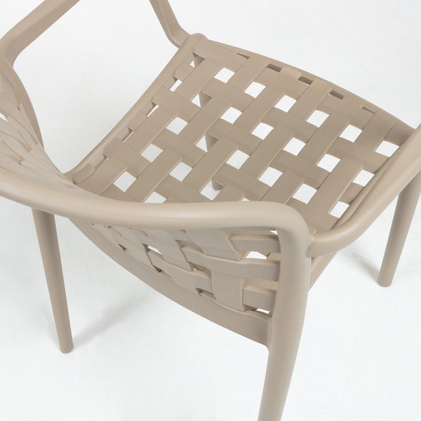 Bež vrtna stolica sa čeličnim nogama Kave Home Onha-image-4