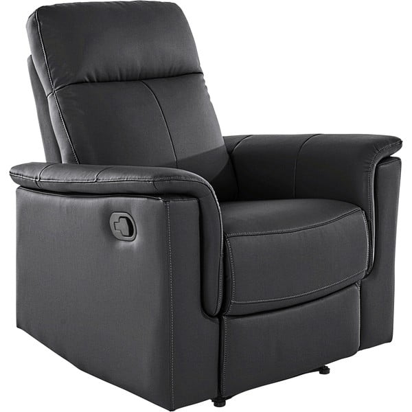 Crna kožna fotelja za opuštanje Southbrook – Støraa