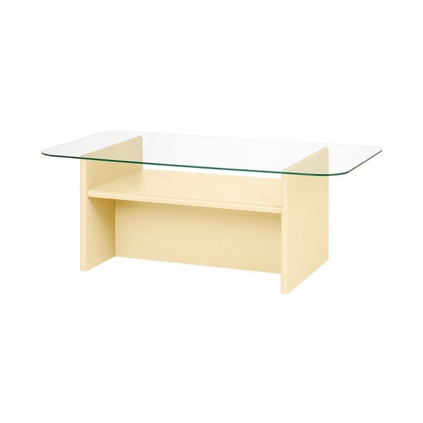 Svijetlo žuti stolić za kavu 63x110 cm Tovo – noo.ma