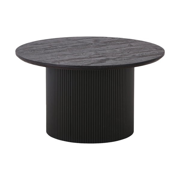 Tamno smeđi okrugao stolić za kavu u dekoru topole ø 80 cm Boavista – House Nordic