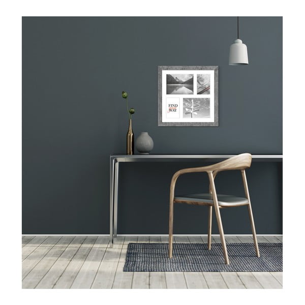 Sivi okvir za 4 Photo Styler Yellowstone, 39 x 39 cm-image-1