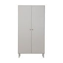 Svijetlo sivi ormar od masivnog bora 100x195 cm Madu – WOOOD