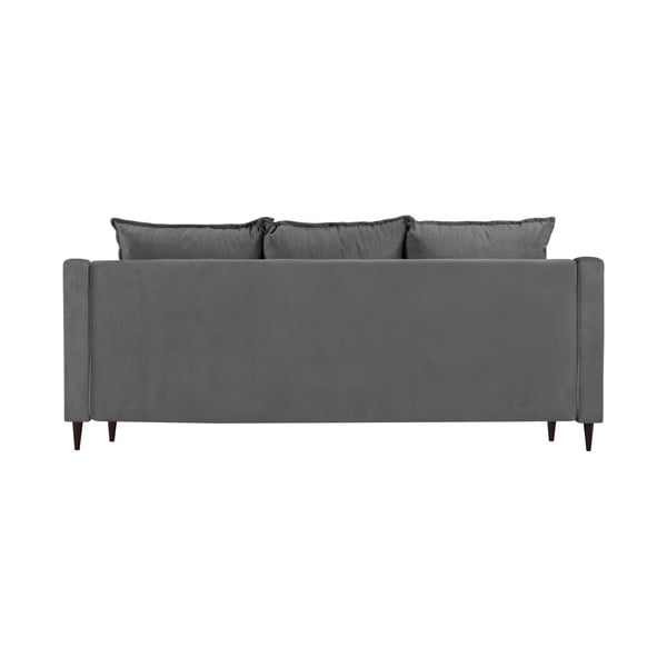 Sivi baršunasti kauč na razvlačenje s prostorom za odlaganje Mazzini Sofas Freesia, 215 cm-image-3