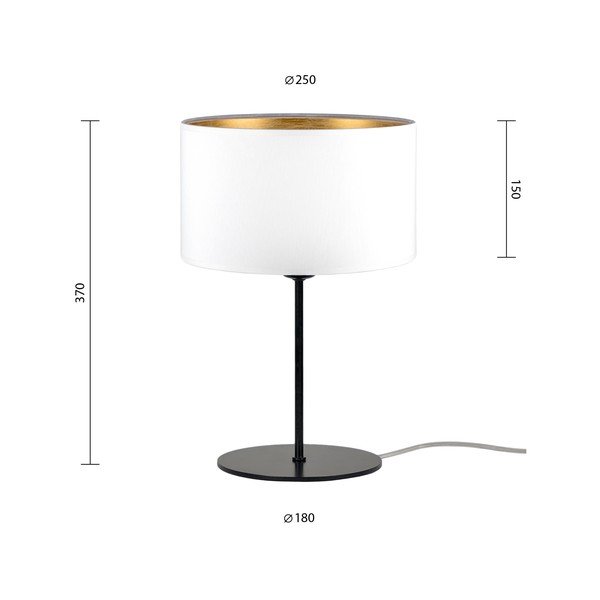 Bijela stolna lampa sa zlatnim detaljima Sotto Luce Tres S, ⌀ 25 cm-image-2