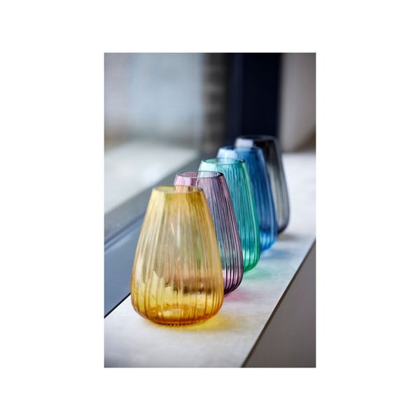 Žuta staklena vaza Bitz Kusintha, visina 22 cm-image-2