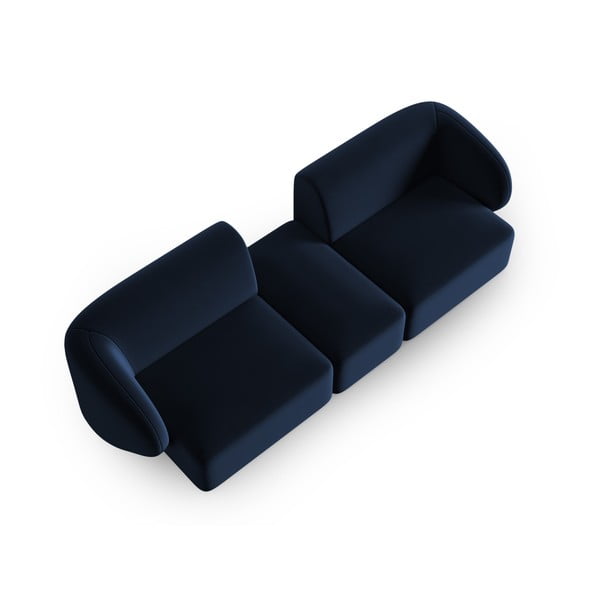 Plava baršunasti sofa 246 cm Paolo – Milo Casa-image-1