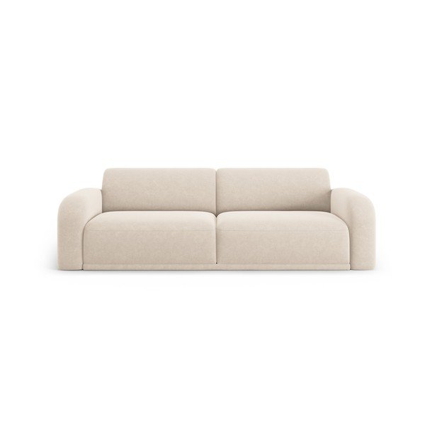 Bež baršunasta sofa 242 cm Erin – Micadoni Home