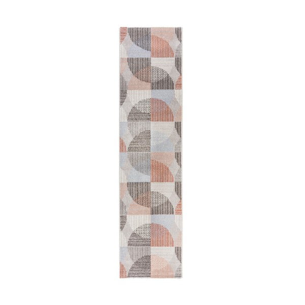 Sivo-ružičasti tepih Flair Rugs Centro, 60 x 230 cm
