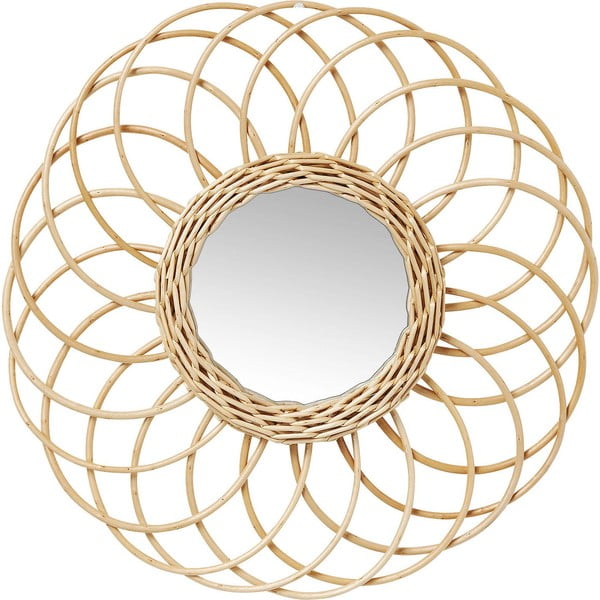 Zidno ogledalo s okvirom od ratana Kare Design Swing, Ø 34 cm-image-1