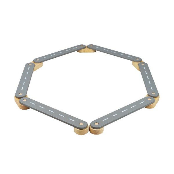 Siva senzorna staza od masivnog bora 10x408x5 cm Montessori – Meowbaby-image-2