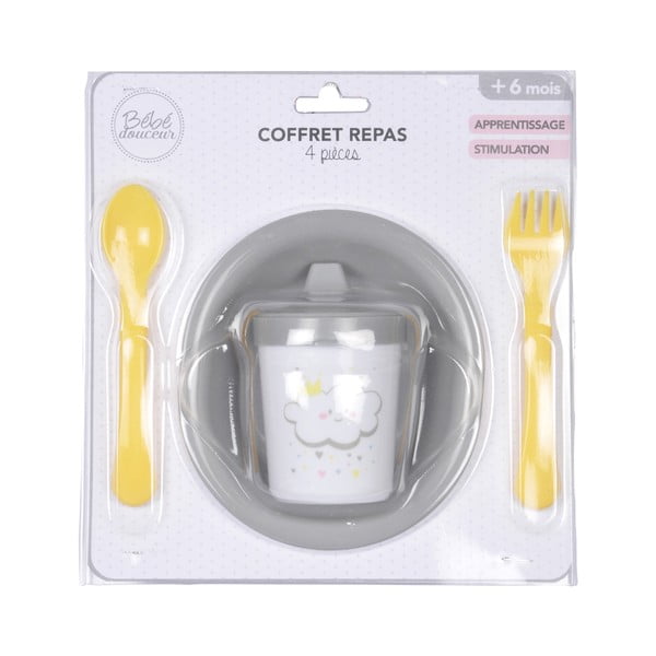 Plastičan dječji set posuđa 4 kom Cloud – Bébé Douceur-image-1