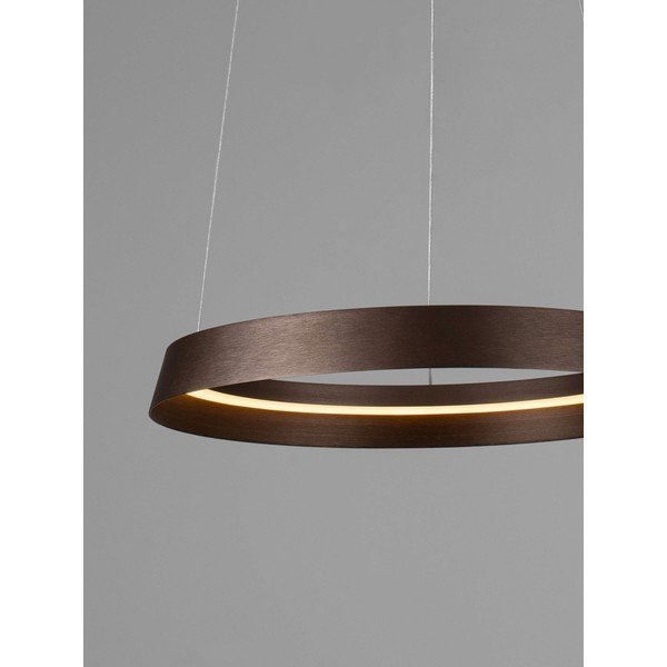 Smeđa LED viseća svjetiljka aluminijska s mogućnosti zatamnjivanja sa sjenilom od akrilnog stakla ø 45 cm Ormi – Nova Luce-image-3