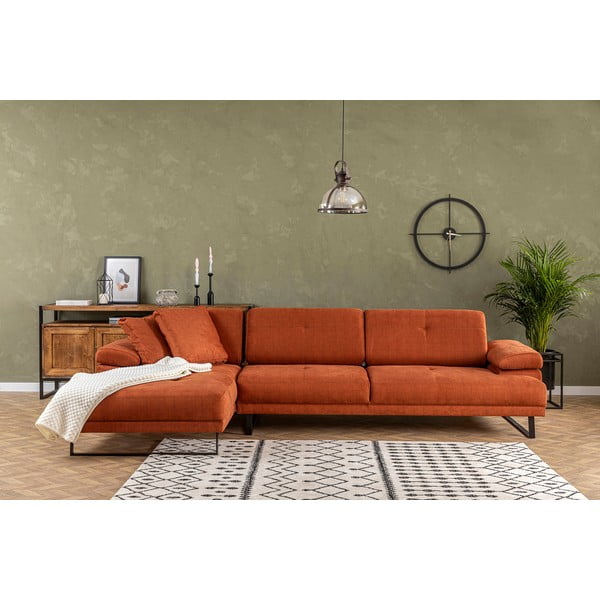 Narančasta kutna sofa Artie Mustang, lijevi kut-image-1