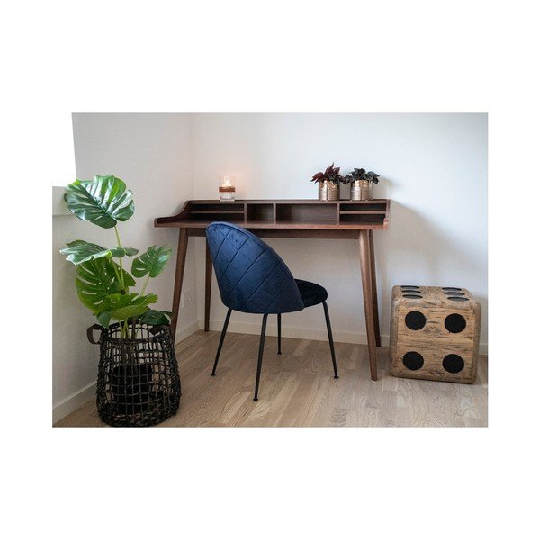 Set od 2 plave blagovaonske stolice s crnim nogama House Nordic Geneve-image-4