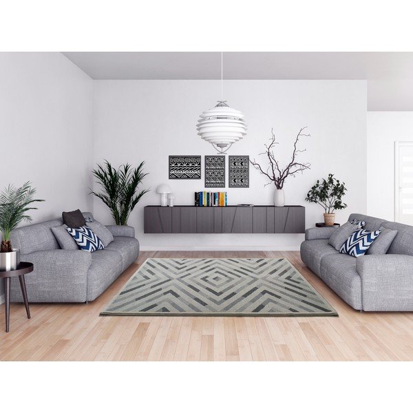 Sivi tepih Universal Dream Geo, 80 x 150 cm-image-1