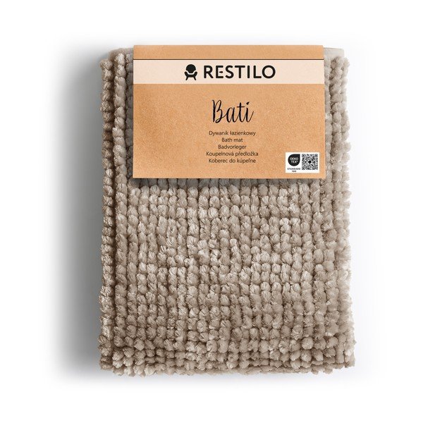 Svjetlo smeđa kupaonska prostirka 70x120 cm Bati – Restilo