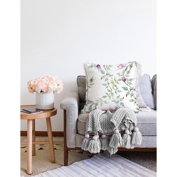 Bež jastučnica s udjelom pamuka Minimalist Cushion Covers Roses, 55 x 55 cm-image-2