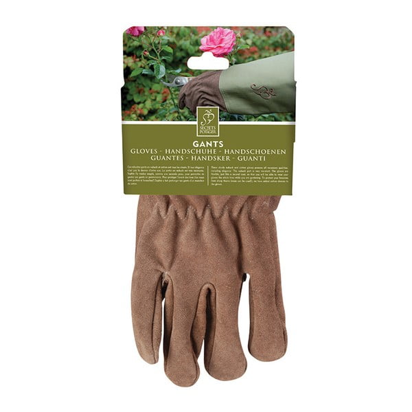 Vrtlarske kožne rukavice s maslinastim obrubom Esschert Design Spelter