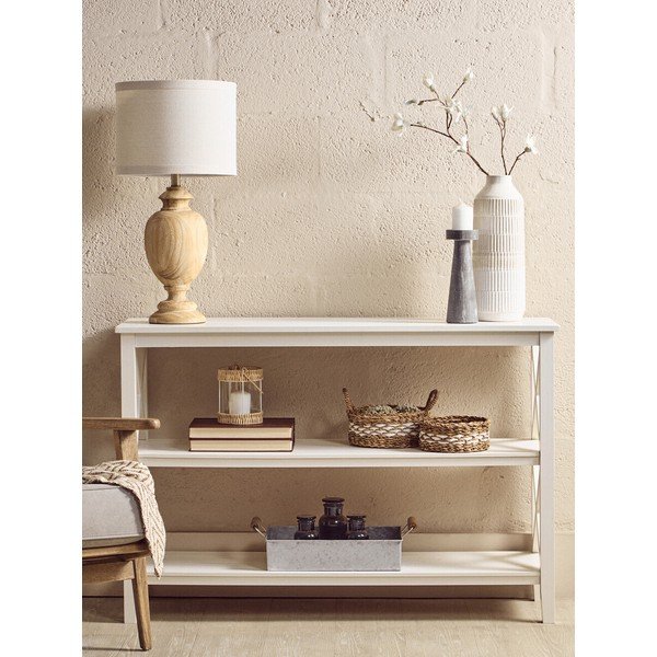Bijeli regal od masivnog bora 120x81x40 cm Heritage – Premier Housewares-image-1