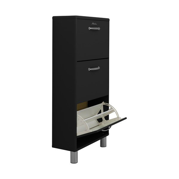 Crni preklopni ormarić za cipele Malibu - Tenzo-image-2