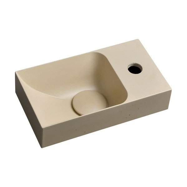 Krem betonski umivaonik za WC 31x17 cm Piccolino – Sapho