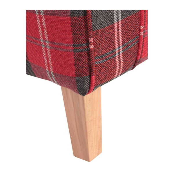 Crvena karirana fotelja Max Winzer Lorris Vintage-image-4