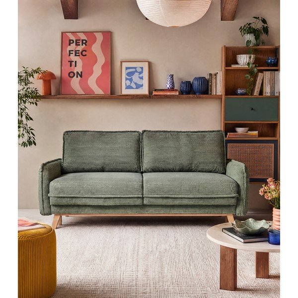 Svijetlo zelena sklopiva sofa od samta 218 cm Tori – Bonami Selection-image-3
