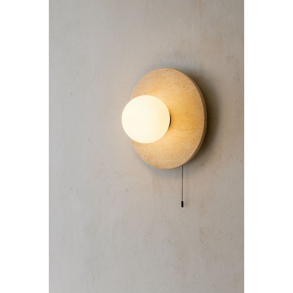 Bež zidna lampa od kamenine ø 12 cm Hilde – Opviq lights-image-1
