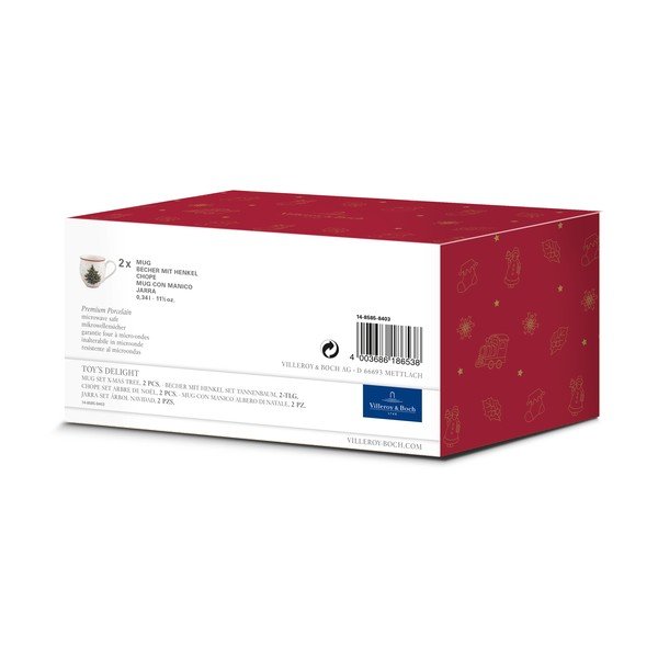 Set od 2 šalice od bijelog porculana s božićnim motivom Villeroy & Boch X-mas tree-image-1