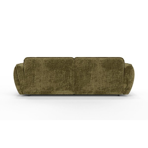 Zelena kutna garnitura od šenila (s desnim kutom/s ležaljkom) Nelia – Ropez-image-4