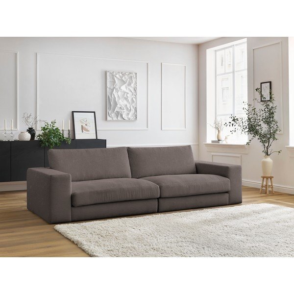 Smeđe-siva sofa od samta 274 cm Leonard – Bobochic Paris-image-1