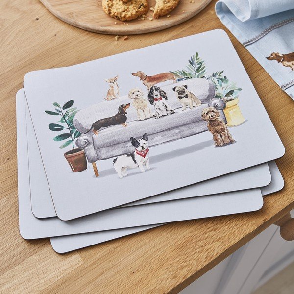 Podmetači i prostirke za čaše u setu 8 kom Curious Dogs – Cooksmart ®-image-1