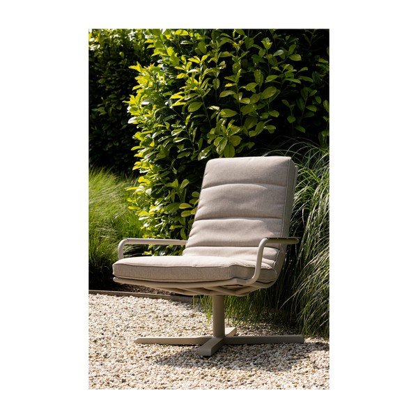 Svijetlo siva metalna vrtna fotelja Coosa – Exotan-image-1