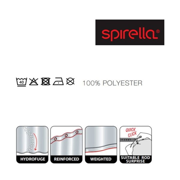 Tuš zavjesa 180x200 cm Primo – Spirella-image-1