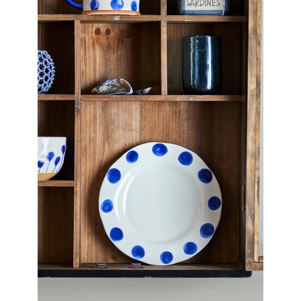 Bijeli/plavi desertni tanjuri u setu 3 kom od kamenine ø 22 cm Linora – Bloomingville-image-4