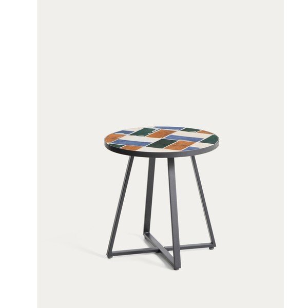 Okrugao vrtni stolić s keramičkom daskom ø 45 cm Tella – Kave Home-image-4