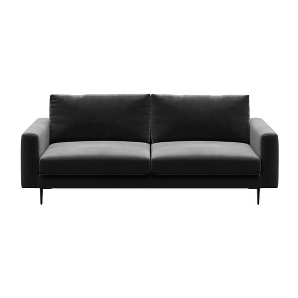 Tamnosiva baršunasta sofa Devichy Levie, 222 cm
