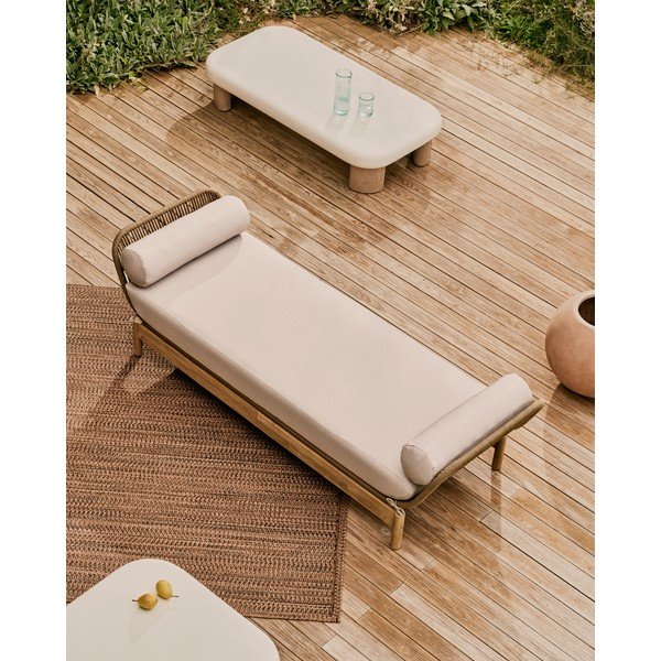 Vrtna sofa od masivnog bagrema u prirodnoj boji Catalina – Kave Home-image-1