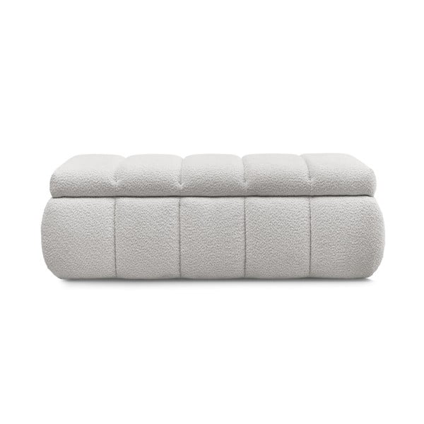 Svijetlo siva klupa od bouclé tkanine – Bobochic Paris